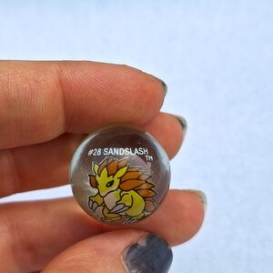 Sandslash #28 Pokémon vintage 1990's clear glass marble